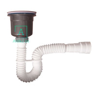 Desague lavaplatos Dorado Mate + Sifon Flexible