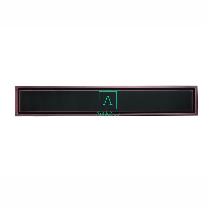 Rejilla piso  rectangular  80cm Negro Antiguo Con Tapa Para Recubrimiento