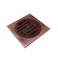 Rejilla Piso Cuadrada Cobre Antiguo  10x10cm  Cheque Antirretorno