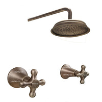 Set Mezclador  Ducha vintage + Ducha 25cm  Bronce antiguo