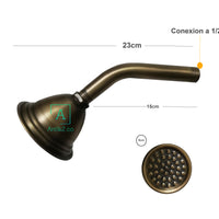 Registro  Bolonia Bronce Antiguo + Ducha 9cm