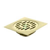 Rejilla Piso  Dorada Cuadrada  10x10cm Acero 304