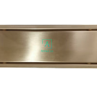 Rejilla Piso Dorado Cepillado  30cm x 10cm Acero 304