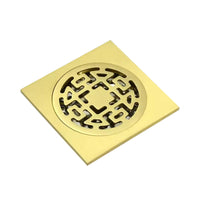 Rejilla Piso Dorada Antirretorno 10x10cm