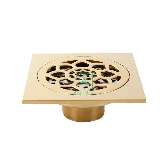 Rejilla Piso Ascci Dorada Antirretorno 10x10cm