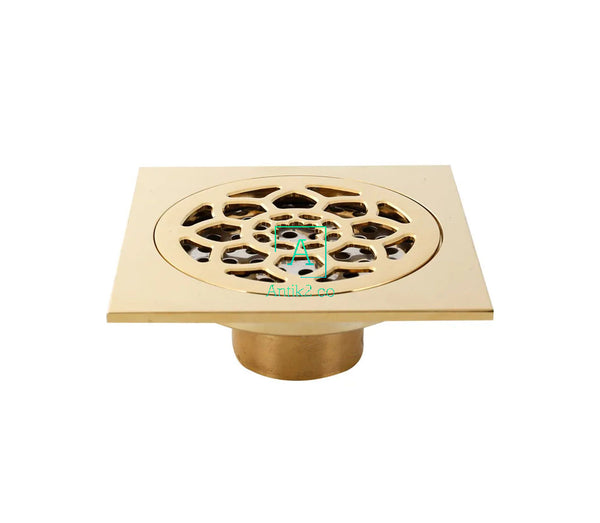 Rejilla Piso Ascci Dorada Antirretorno 10x10cm