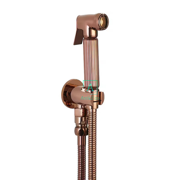Set Ducha Bidet Oro rosa  Con Soporte +Registro