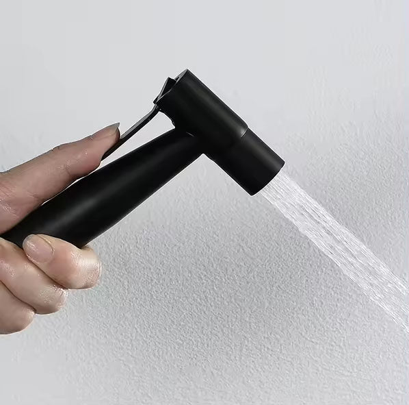 Ducha Bidet  Negro Mate Acero Con Soporte  + Manguera 150cm