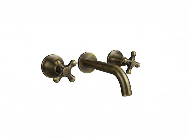 Mezclador Lavamanos Pared vintage  Toulouse Bronce Antiguo