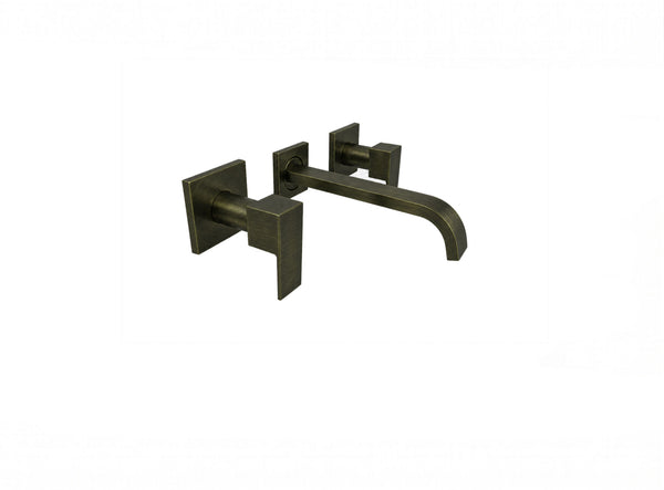 Mezclador Pared Square Bronce Antiguo