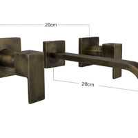 Mezclador Pared Square Bronce Antiguo