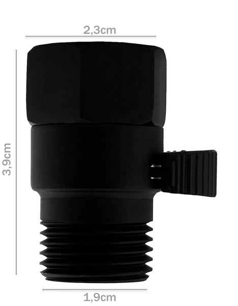 Registro de paso Macho1/2" x Hembra1/2" Negro