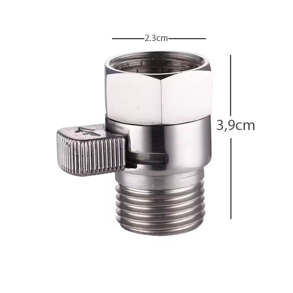 Registro de paso Macho1/2" x Hembra1/2" Niquel Brillante