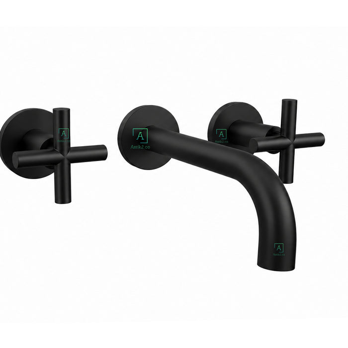 Mezclador Novo cruz Lavamanos Pared negro