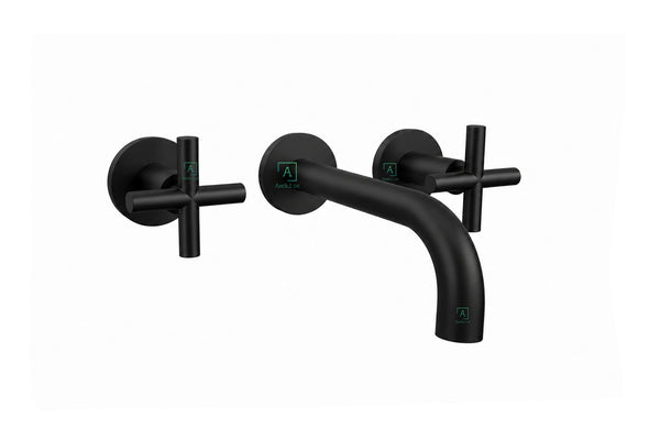 Mezclador Novo cruz Lavamanos Pared negro