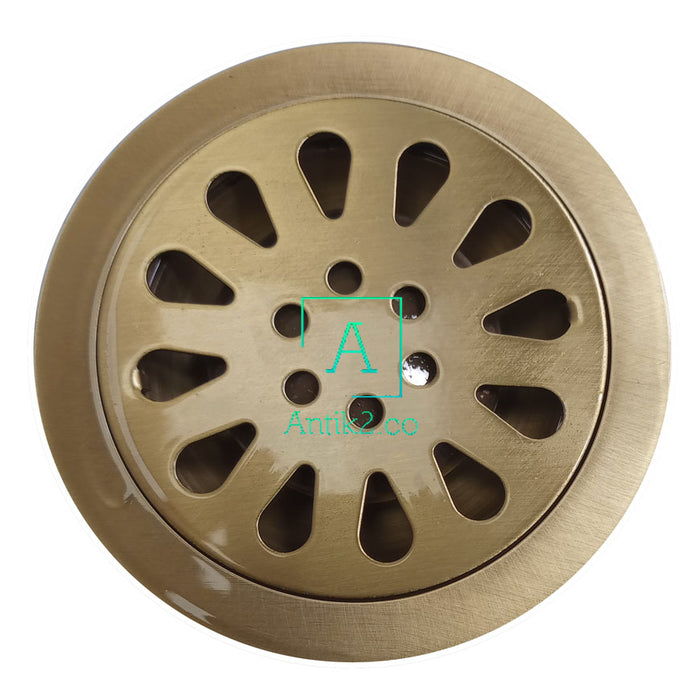 Rejilla Piso Dorado cepillado  10cm De Diametro