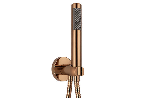 Ducha telefono con soporte conexión a 1/2" Oro rosa Os