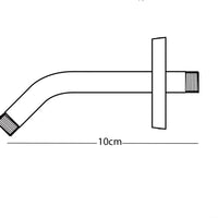 Tubo Ducha Pared 10 cm Gun Gray