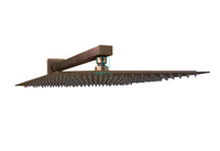 Ducha Cuadrada Bronce  Antiguo 20cm + 20cm Tubo