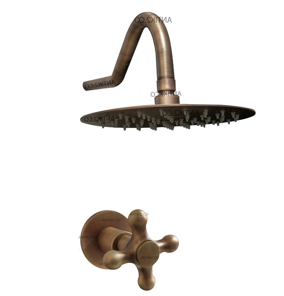 Registro  Bronce Antiguo + Ducha 20cm