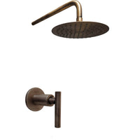 Registro Palanca  Bronce Antiguo + Ducha 20cm