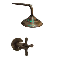 Registro Vintage Trebol Bronce Antiguo + Ducha 20cm