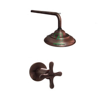 Registro Trebol + Ducha 20cm Cobre Antiguo