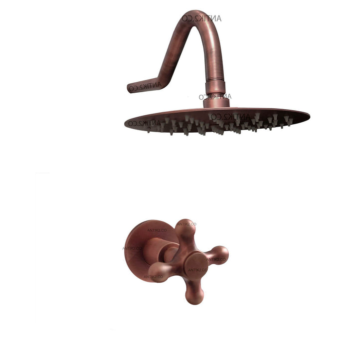 Registro ducha Vintage Cobre Antiguo + Ducha 25Cm