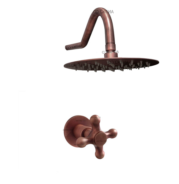 Registro ducha Vintage Cobre Antiguo + Ducha 25Cm