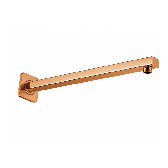Tubo Ducha Pared  Cuadrado 40cm Oro rosa