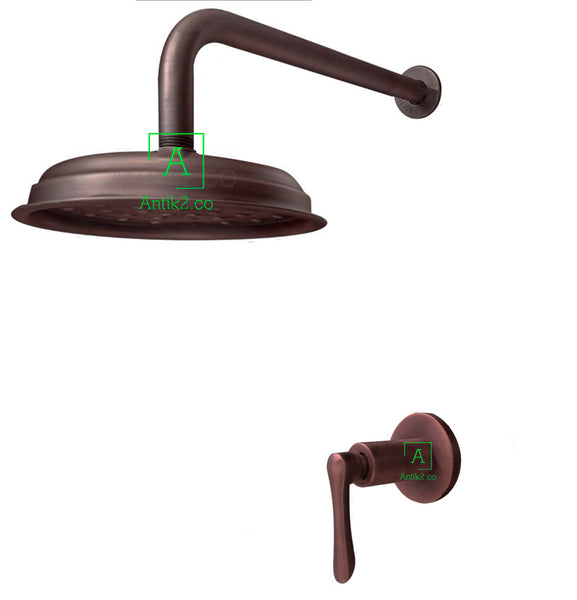 Registro ducha Spada Cobre Antiguo + Ducha 30Cm