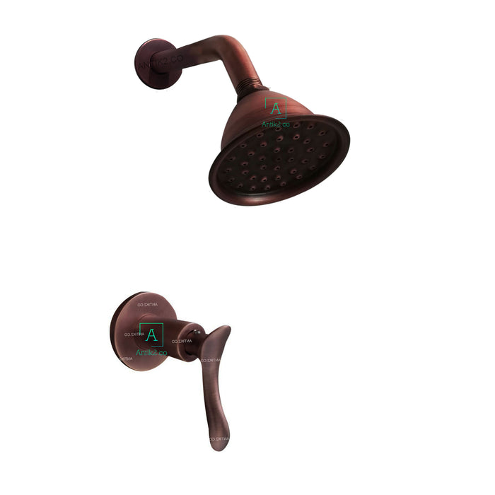 Set Registro y Ducha  Bolonia Cobre Antiguo