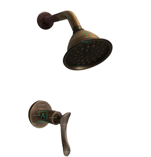 Registro  Bolonia Bronce Antiguo + Ducha 9cm