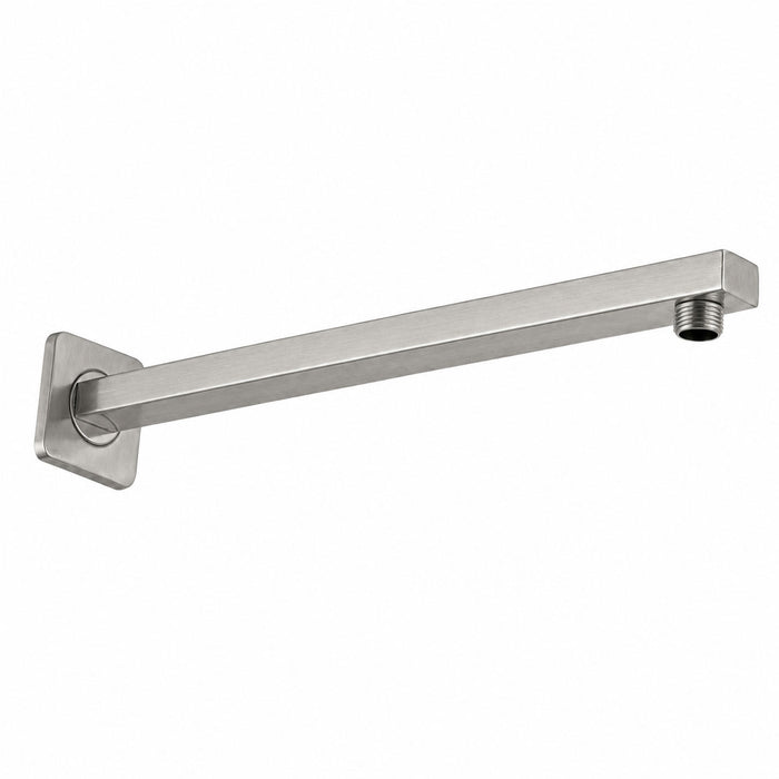 Tubo Ducha Cuadrado Pared 40cm Niquel Satin