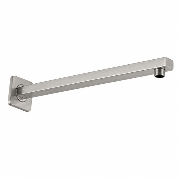 Tubo Ducha Cuadrado Pared 40cm Niquel Satin