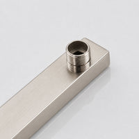 Tubo Ducha Cuadrado Pared 40cm Niquel Satin