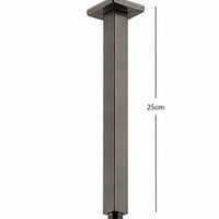 Tubo Ducha Tubo Techo Cuadrado 25 cm Gun Gray