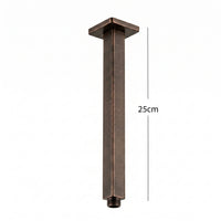 Tubo Ducha Techo Cuadrado 25 cm Cobre Antiguo