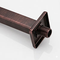 Tubo Ducha Techo Cuadrado 25 cm Cobre Antiguo