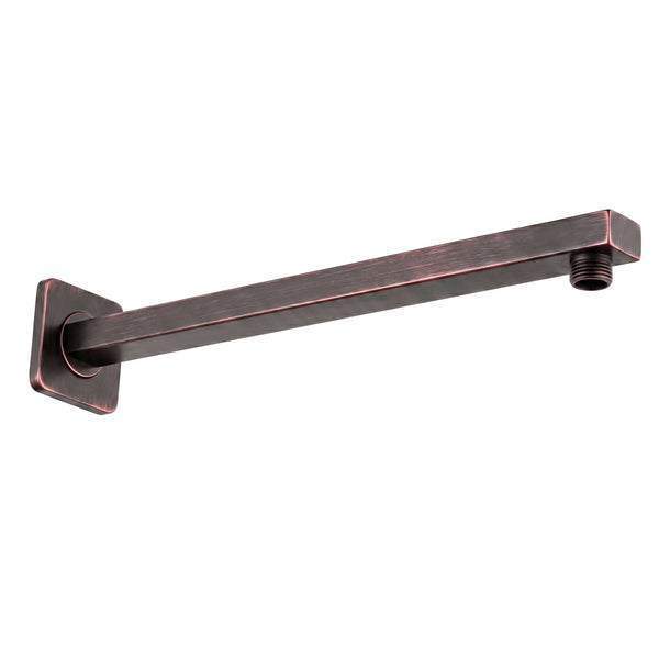 Tubo Ducha Pared Cuadrado  40 cm Cobre Antiguo