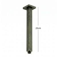 Tubo Ducha Techo Cuadrado 25cm Bronce Antiguo