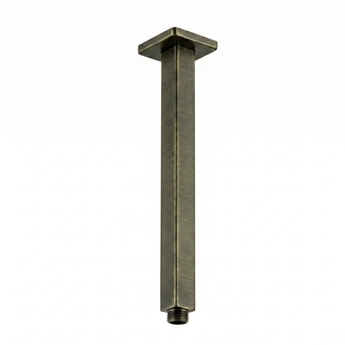 Tubo Ducha Techo Cuadrado 25cm Bronce Antiguo