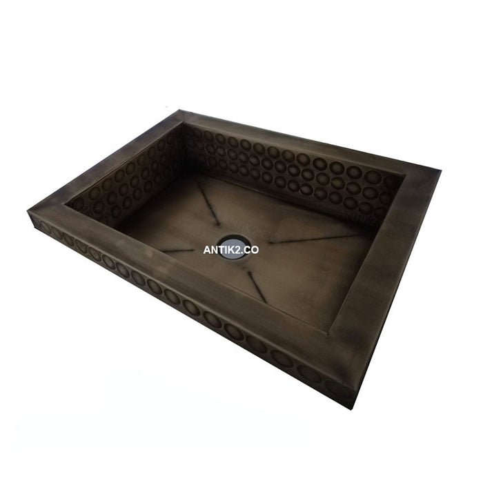 Lavamanos Vintage  Rectangular 50X40CM Bronce Antiguo