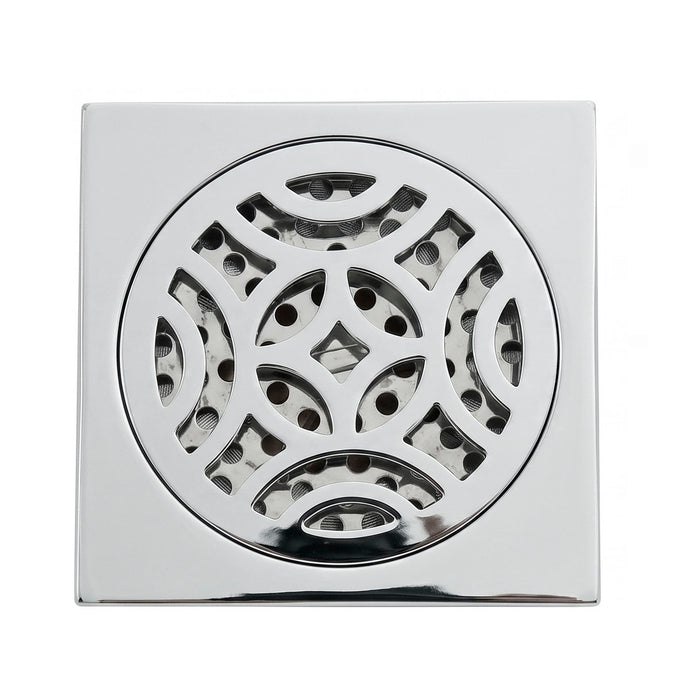 Rejilla Piso Stylo Antirretorno 10x10cm Niquel Brillante