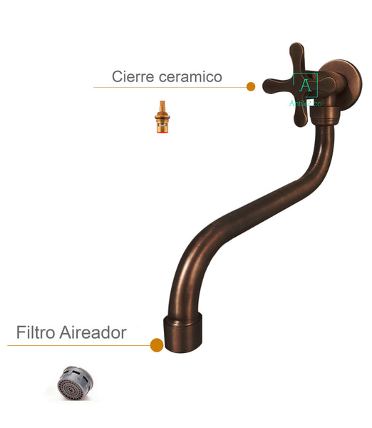 Grifera Vintage Trebol Cobre antiguo