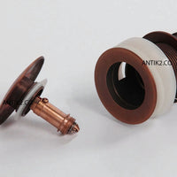 Desagüe push Lavamanos Cobre Antiguo Rosca Larga (11cm)