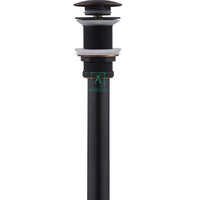 Desague Push  Lavamanos  Negro Atiguo Largo (36cm)