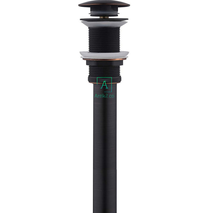 Desague Push  Lavamanos  Negro Atiguo Largo (36cm)