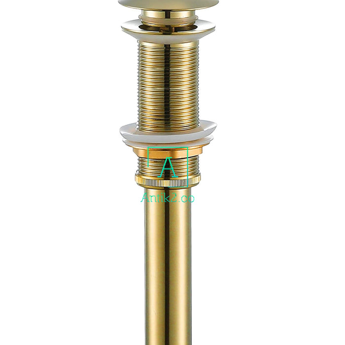 Desagüe de push Dorado Rosca Larga (11cm)