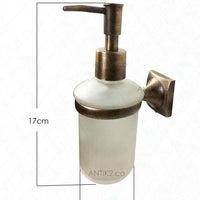 Jabonera Liquida Bronce Antiguo Soporte a Pared